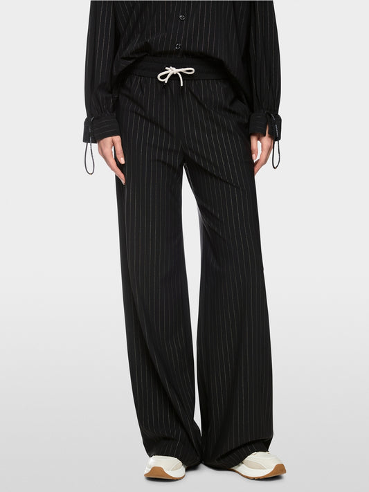 Marc Cain Sports Black WELKOM Pull-On Pinstripe Trousers