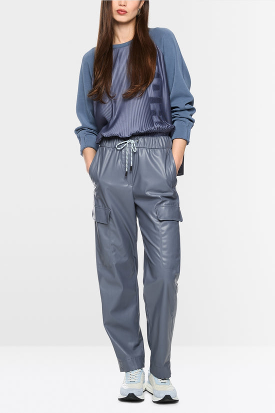 Marc Cain Sports Grey WUXI Faux Leather Trousers