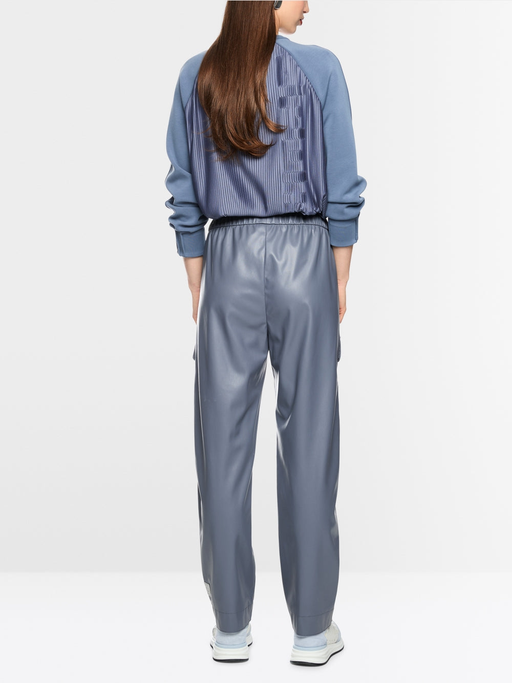 Marc Cain Sports Grey WUXI Faux Leather Trousers