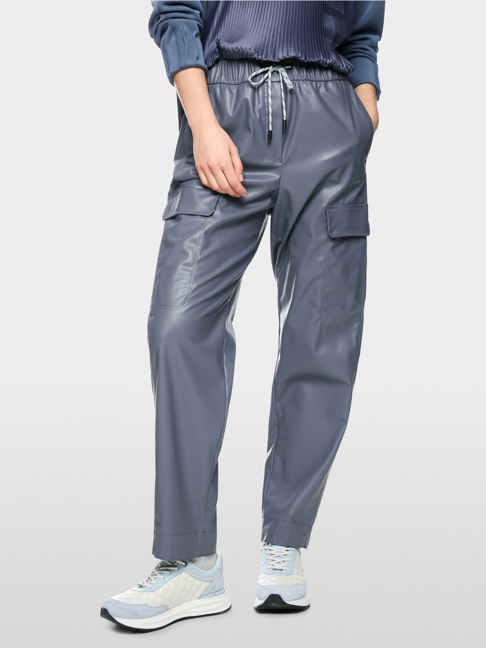 Marc Cain Sports Grey WUXI Faux Leather Trousers