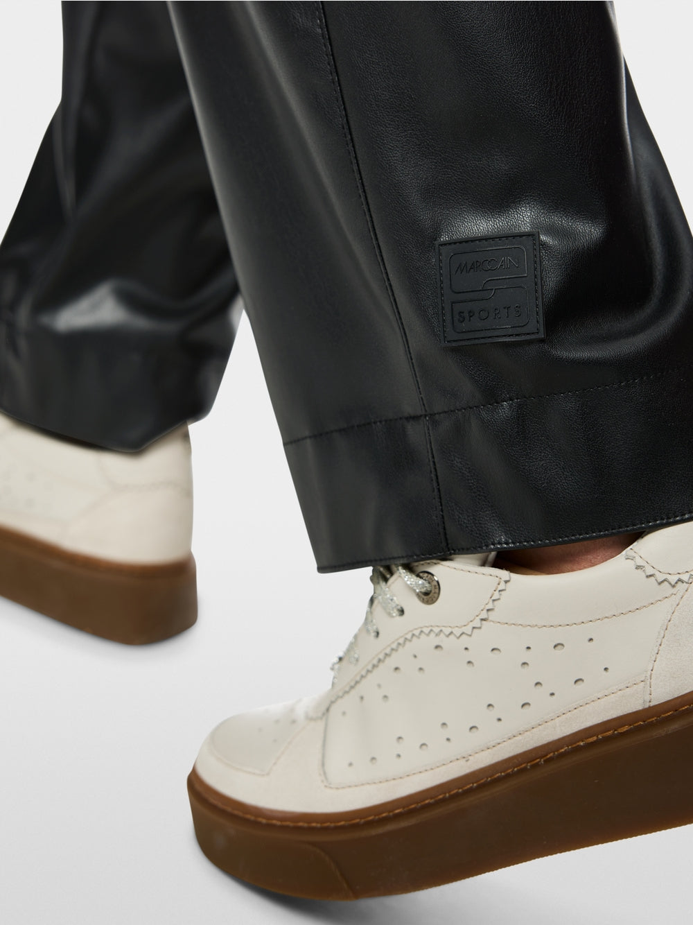Marc Cain Sports Black WUXI Faux Leather Trousers