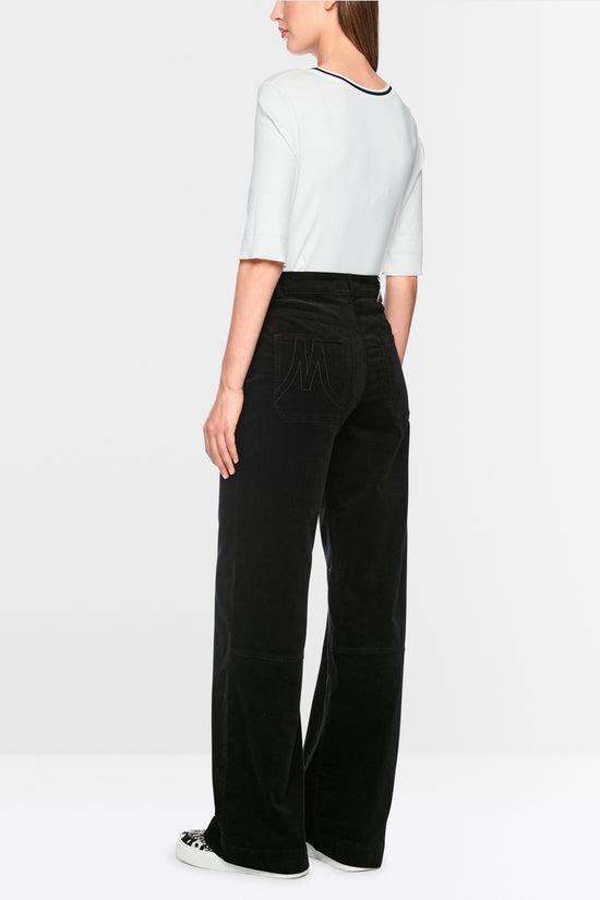 Marc Cain Sports Black WARRI Wide-Fit Trousers