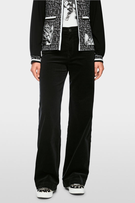 Marc Cain Sports Black WARRI Wide-Fit Trousers