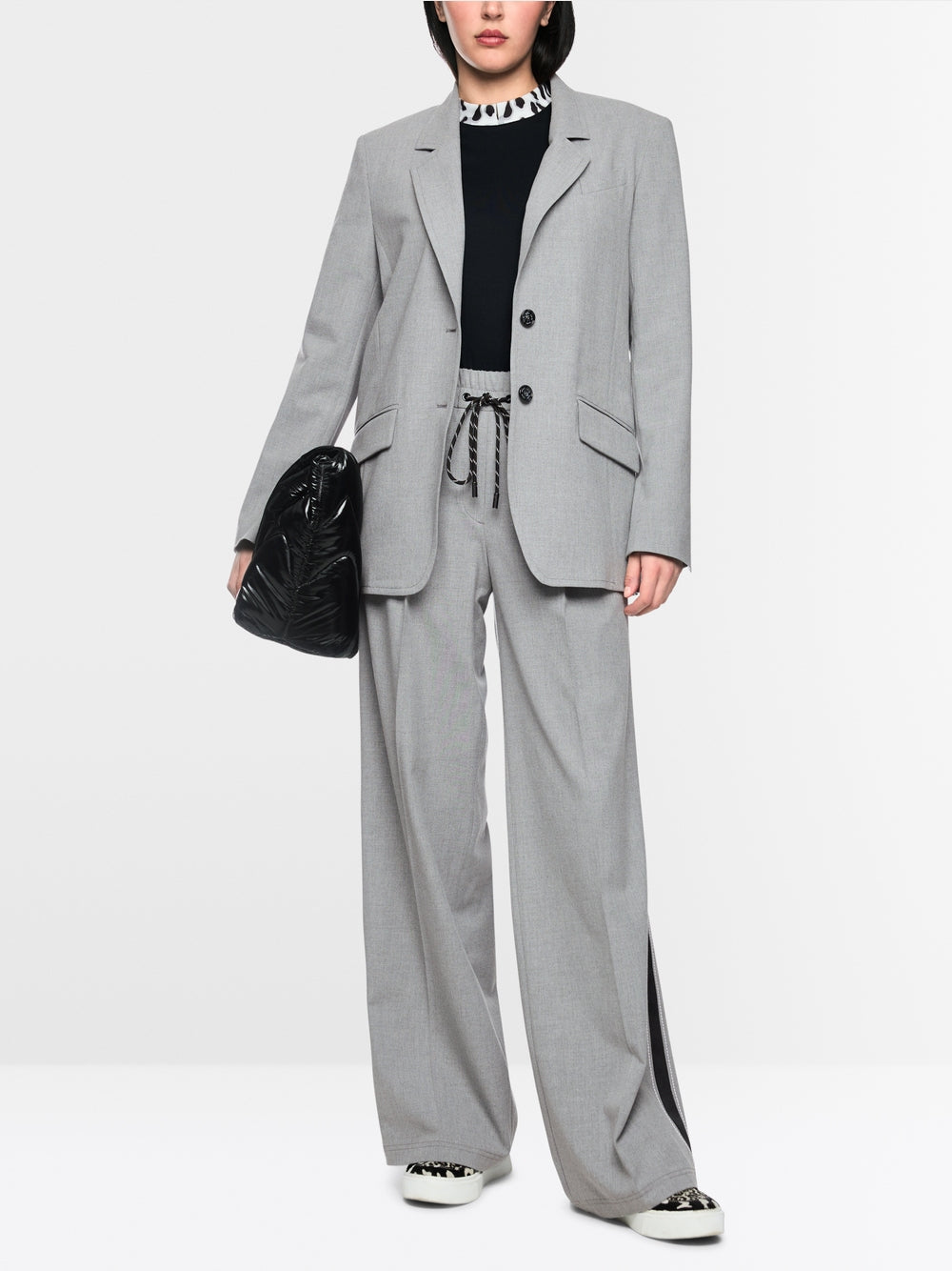 Marc Cain Sports Grey WEDI Wide Leg Pull-On Trousers