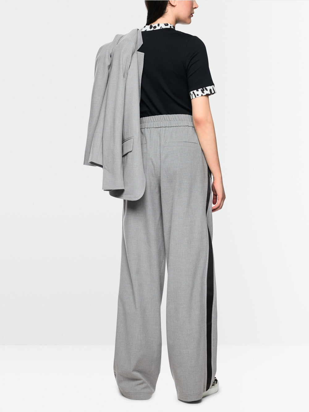 Marc Cain Sports Grey WEDI Wide Leg Pull-On Trousers