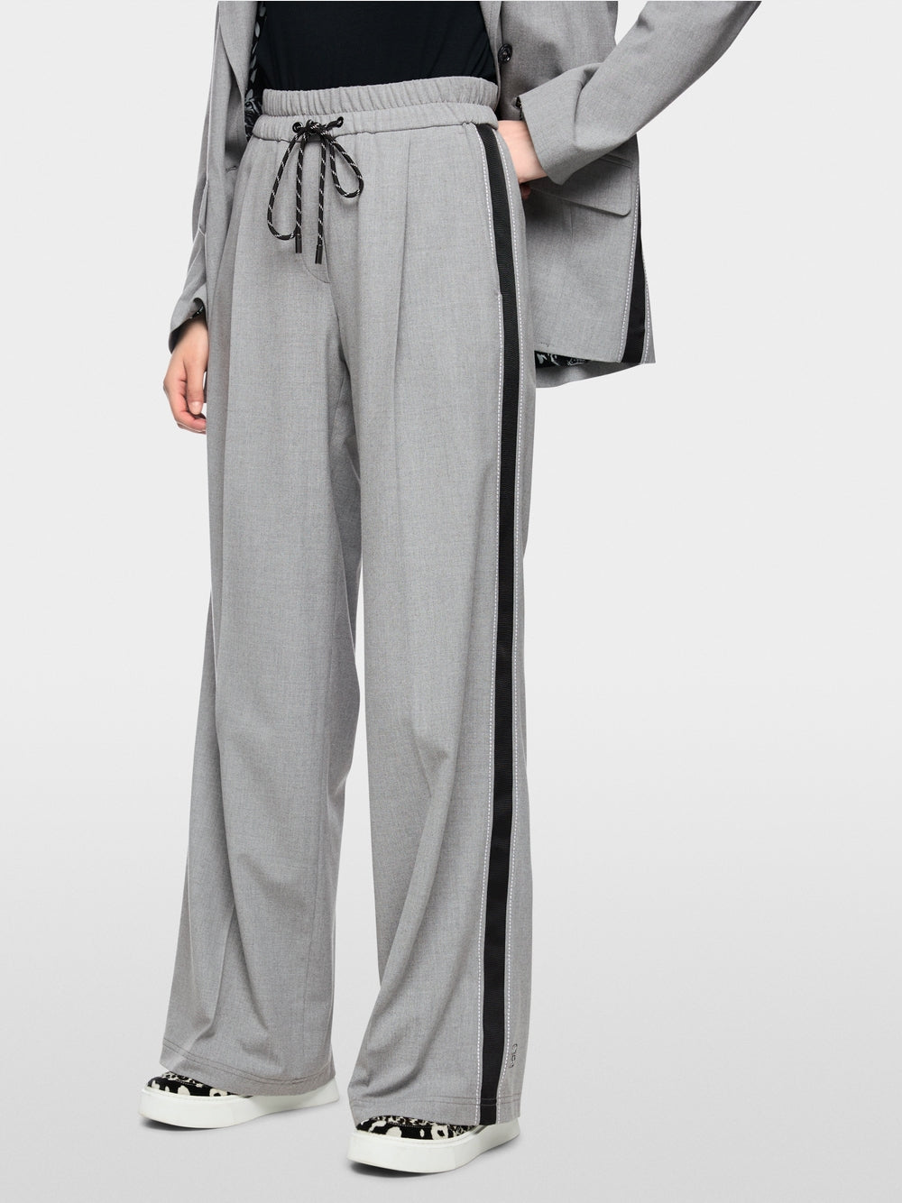 Marc Cain Sports Grey WEDI Wide Leg Pull-On Trousers