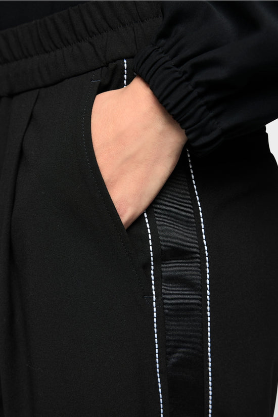 Marc Cain Sports Black WEDI Wide Leg Pull-On Trousers
