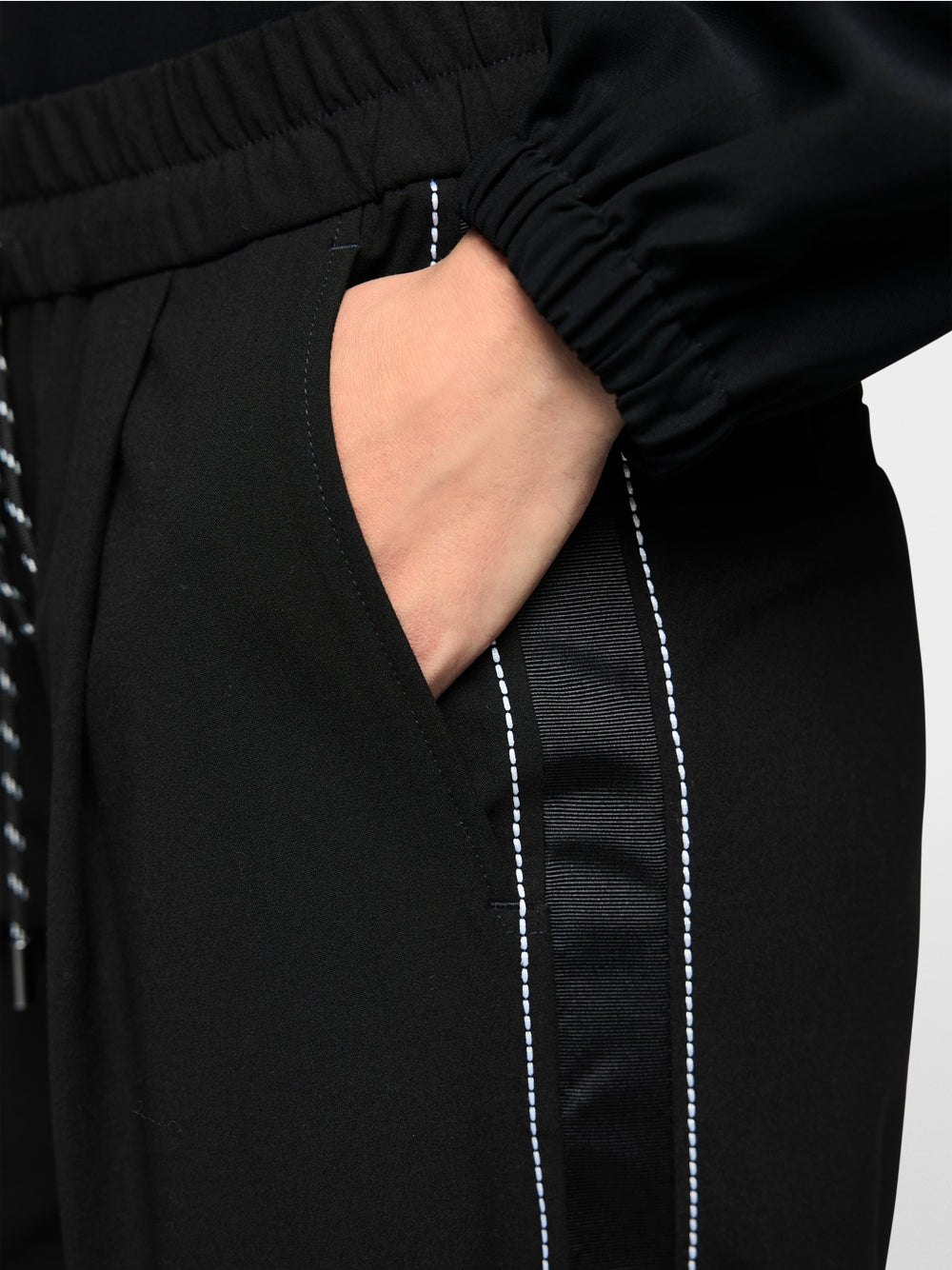 Marc Cain Sports Black WEDI Wide Leg Pull-On Trousers
