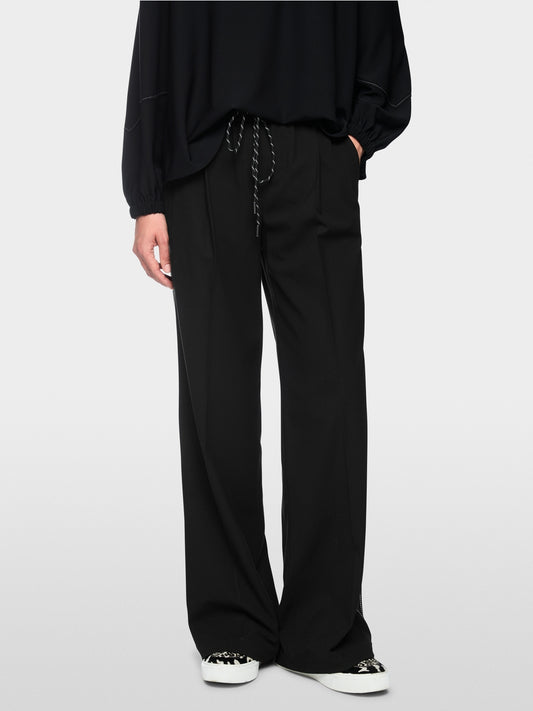 Marc Cain Sports Black WEDI Wide Leg Pull-On Trousers