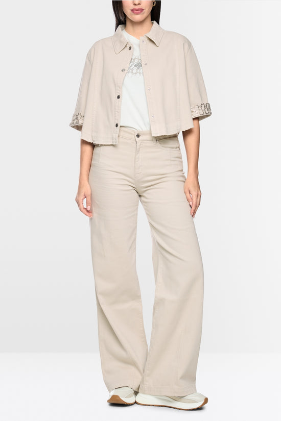 Marc Cain Sports Smoke Coloured WARRI Wide-Cut Jeans