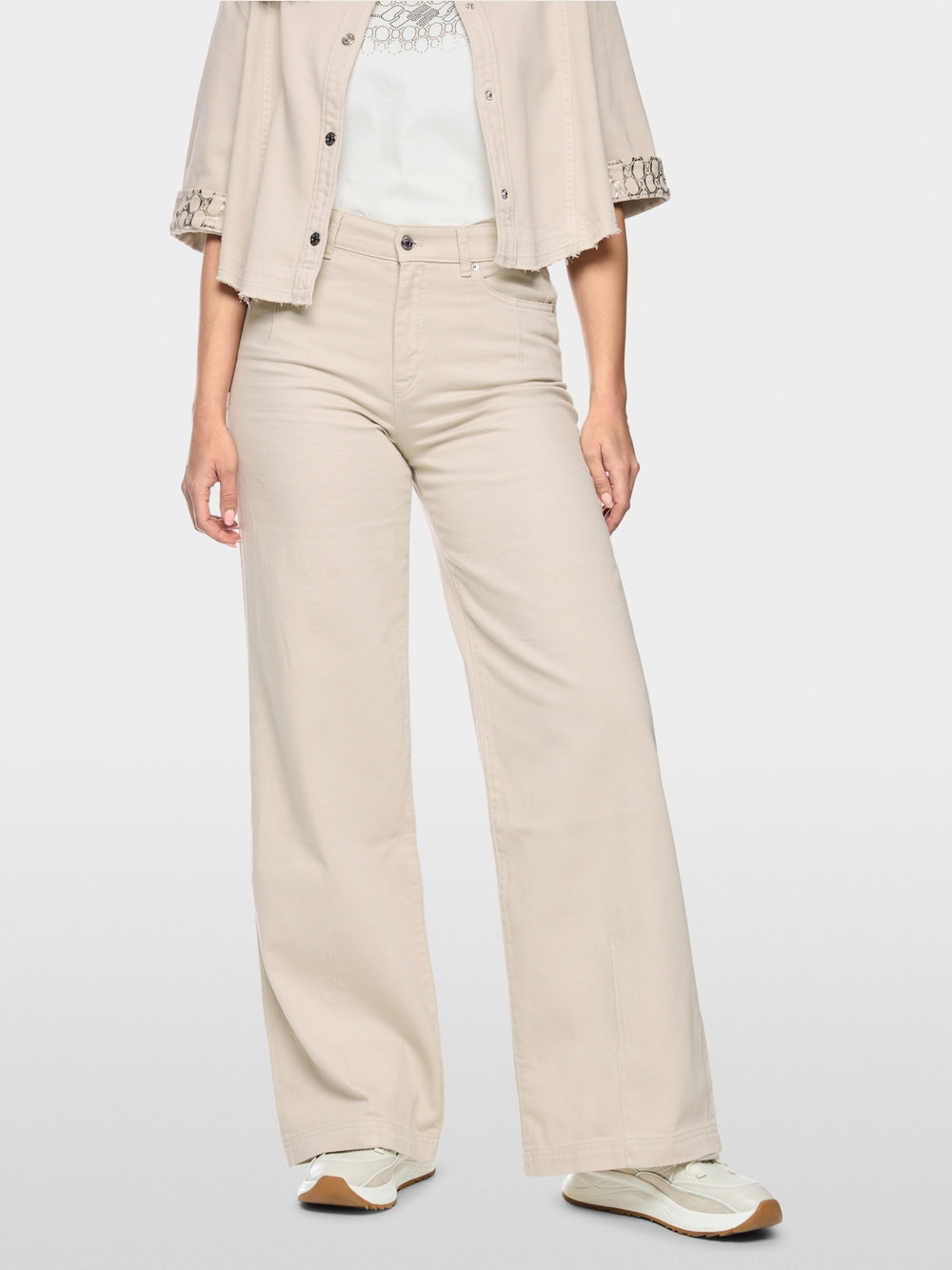 Marc Cain Sports Smoke Coloured WARRI Wide-Cut Jeans