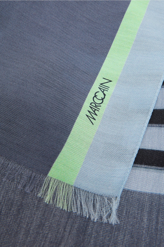Marc Cain Sports Grey Scarf with Graphic Print