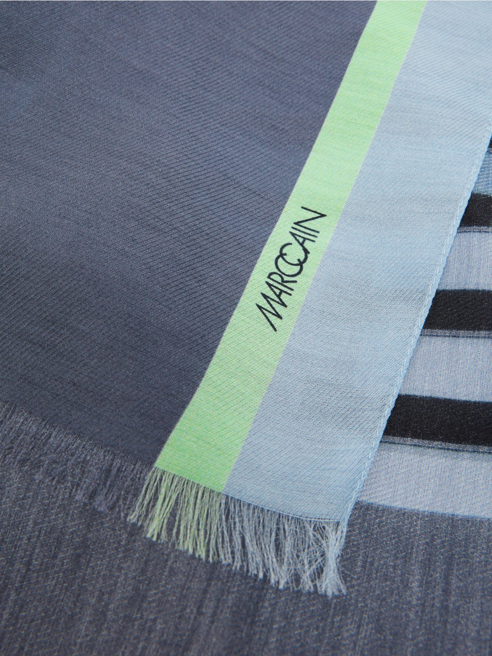 Marc Cain Sports Grey Scarf with Graphic Print
