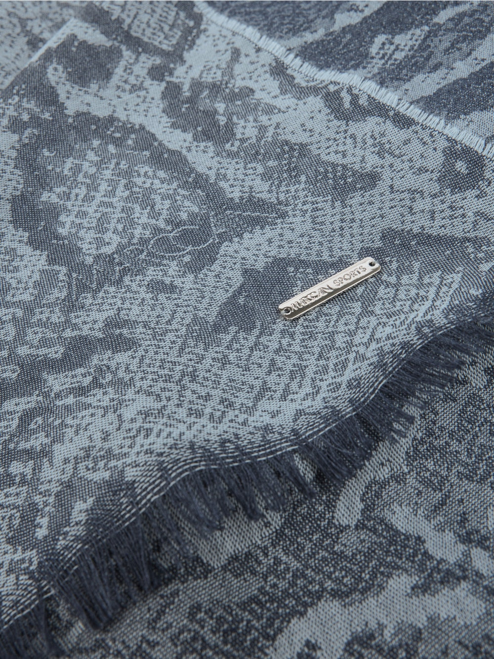 Marc Cain Sports Blue Scarf with Snake Print