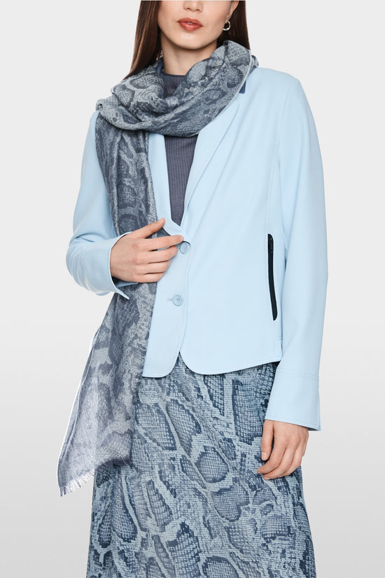 Marc Cain Sports Blue Scarf with Snake Print