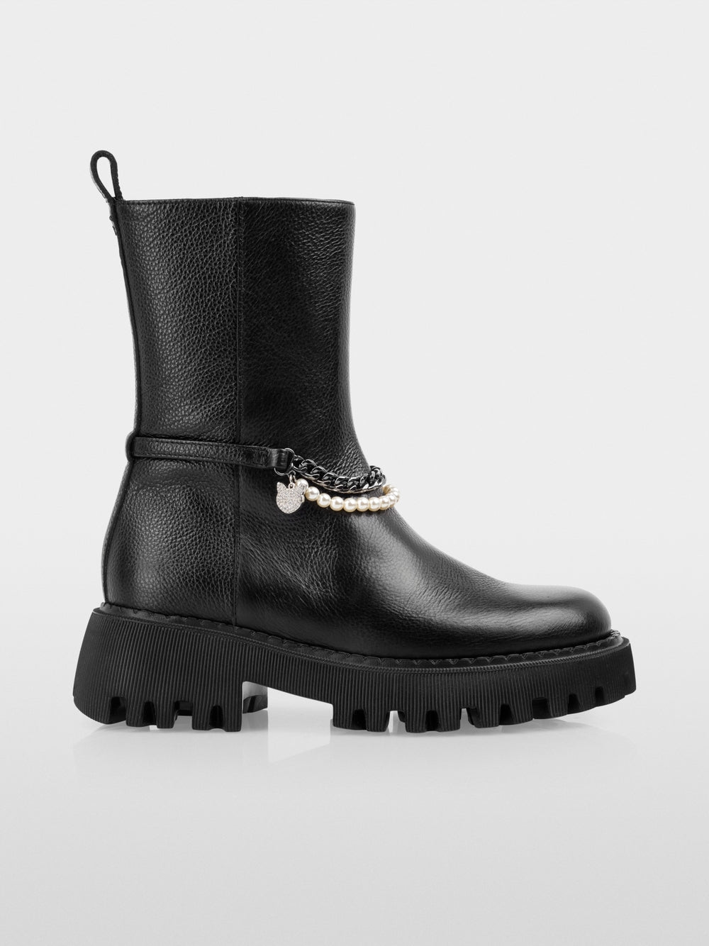 Marc Cain Sports Black Boots with Pearl and Chain Details