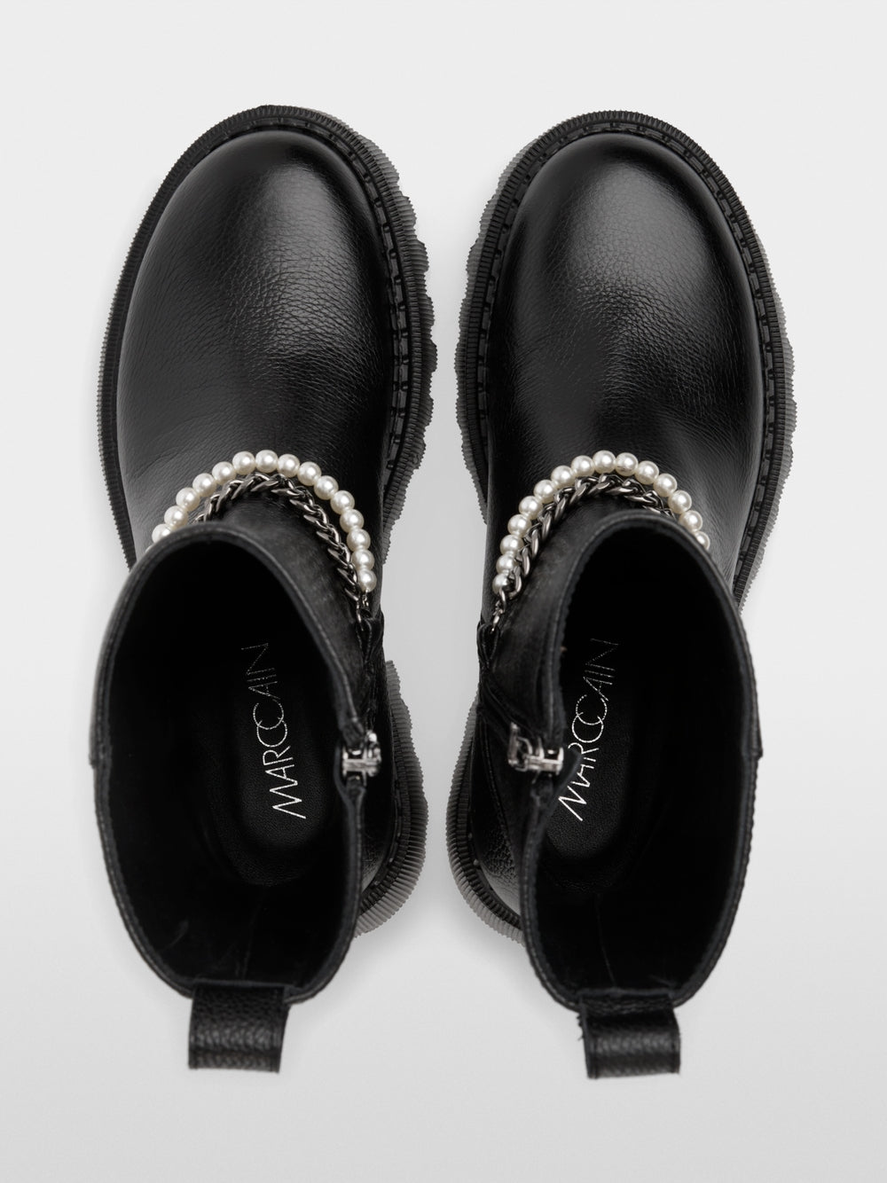 Marc Cain Sports Black Boots with Pearl and Chain Details