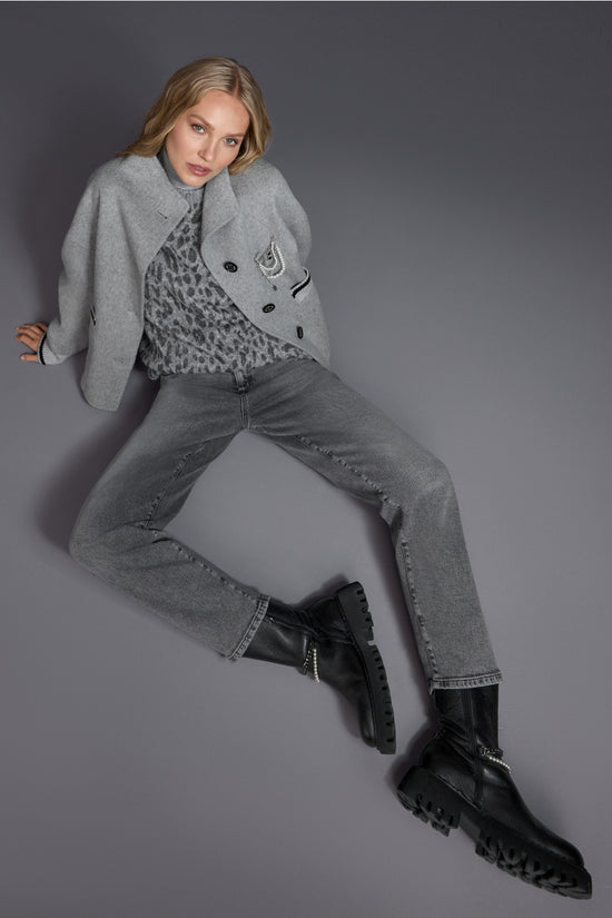 Marc Cain Sports Black Boots with Pearl and Chain Details