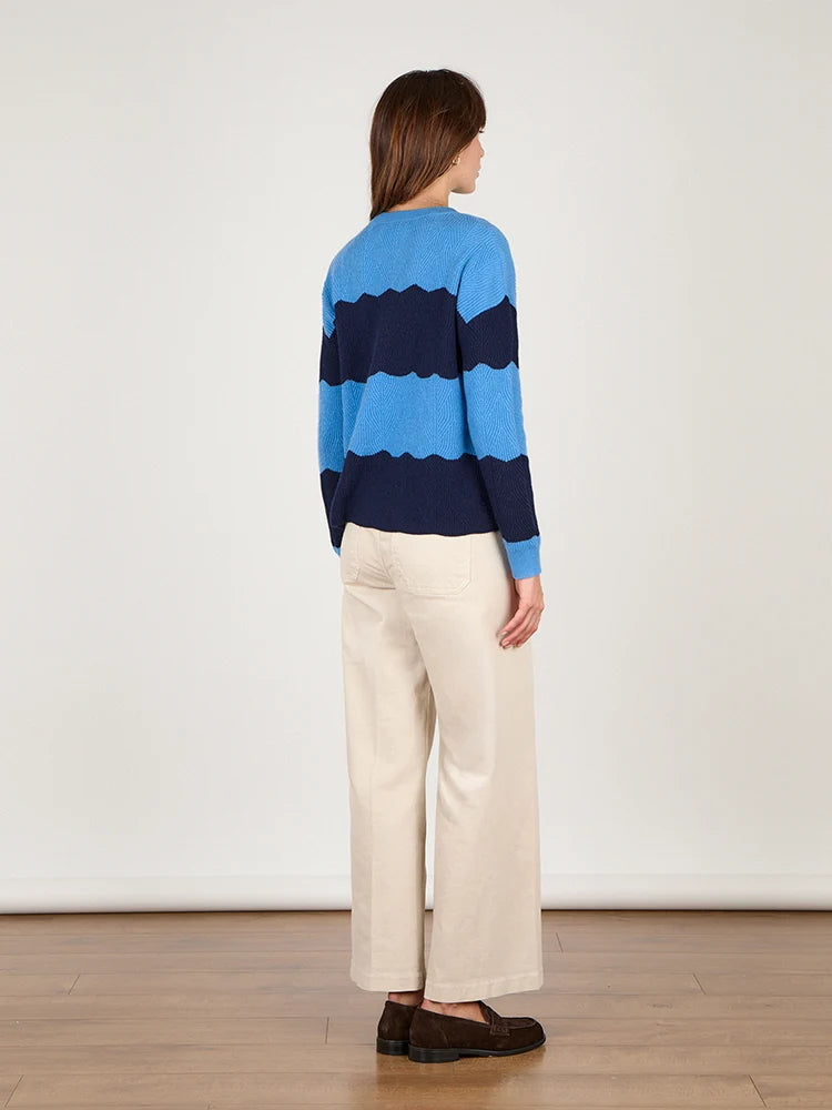 Cocoa Cashmere Sky Navy Cashmere Sweater