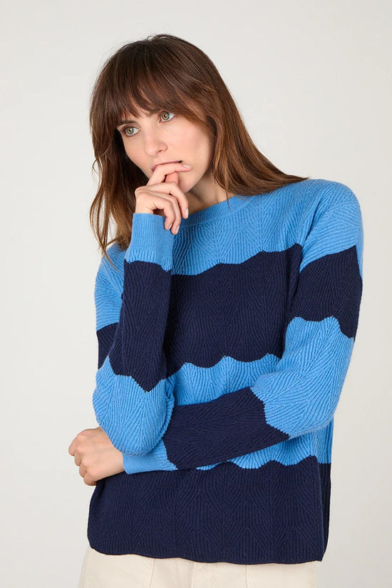 Cocoa Cashmere Sky Navy Cashmere Sweater