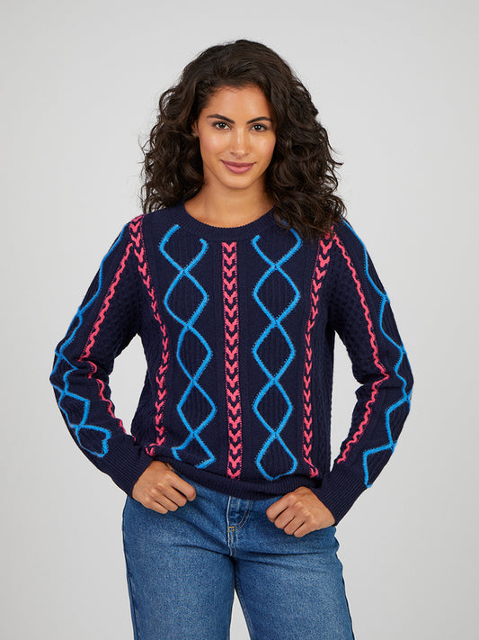 Cocoa Cashmere Ensley wool blend sweater CC5856