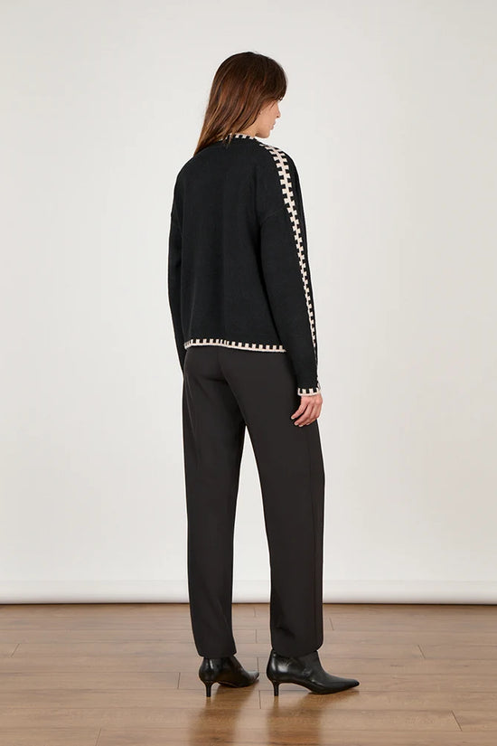 Cocoa Cashmere Zhenya Black Wool Cashmere Blend Cardigan 