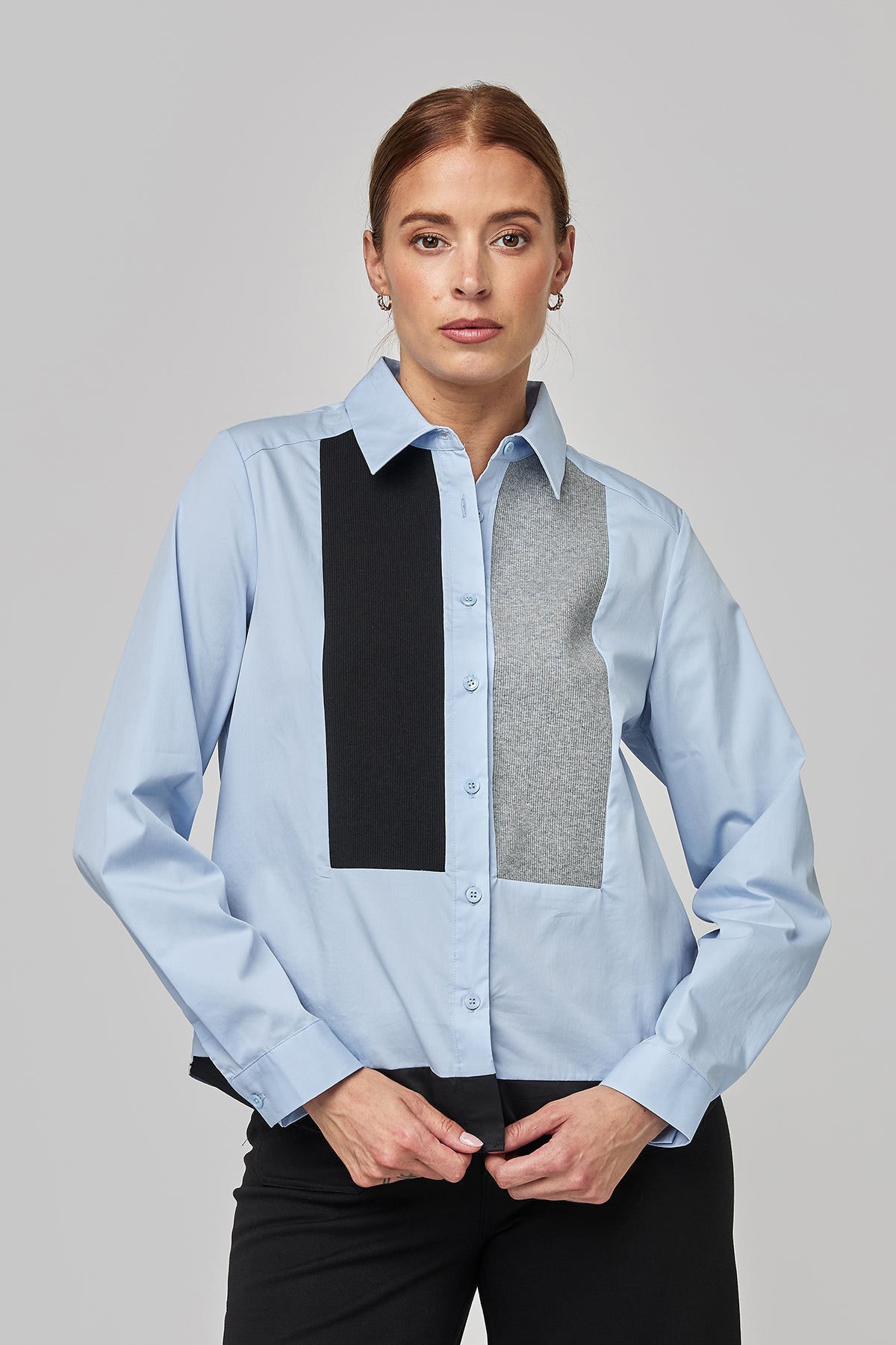 Uchuu sky blue patch shirt Cf25 605