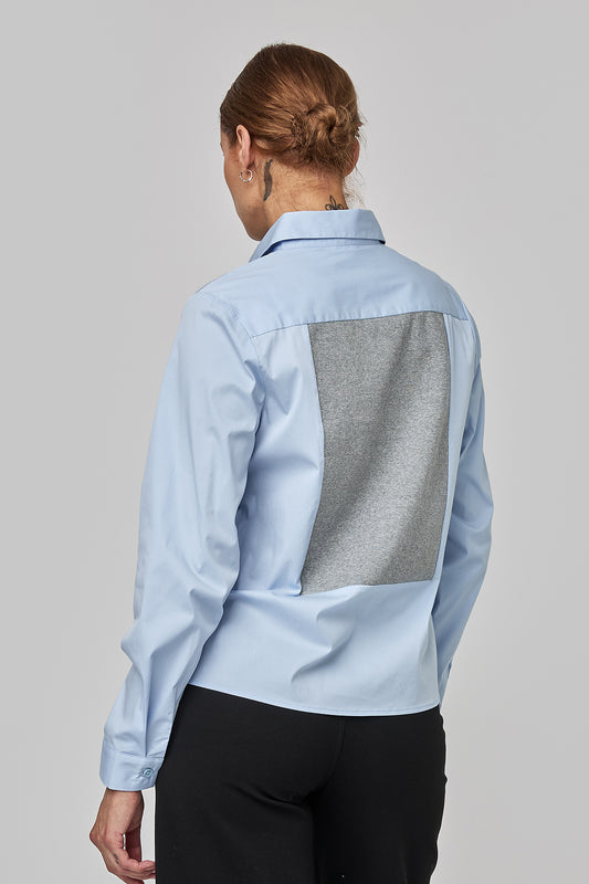 Uchuu sky blue patch shirt Cf25 605