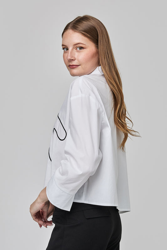 Uchuu white outline splash shirt Cf25 607