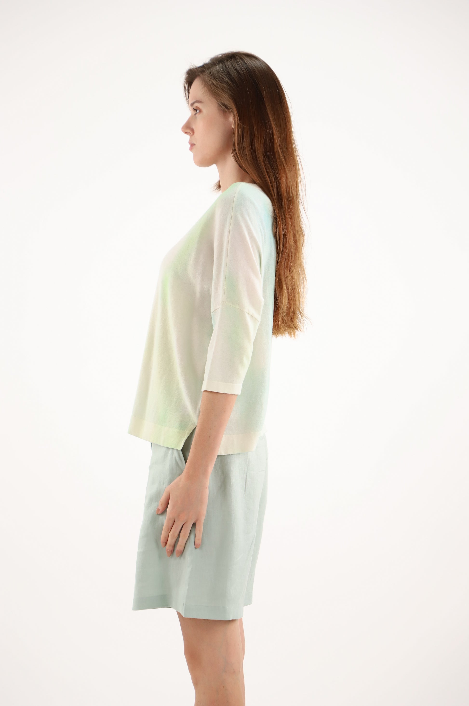Estheme Cotton Cashmere Blend Sweater Crew Neck