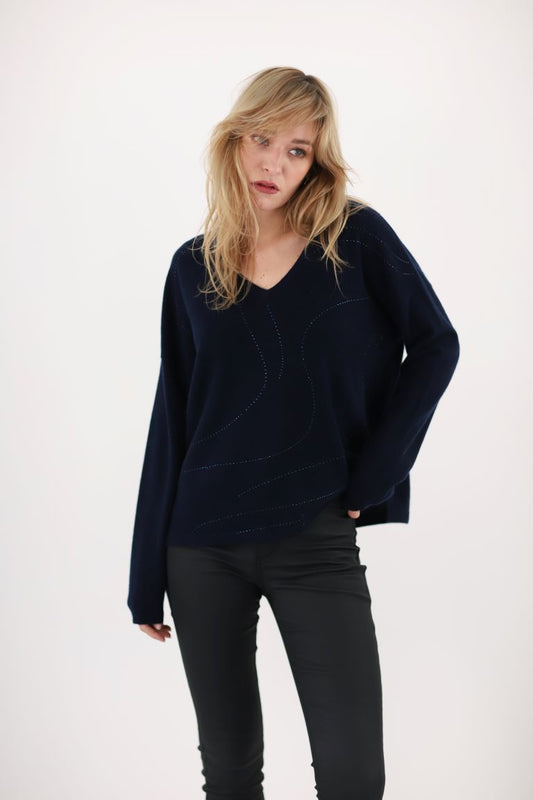 Estheme Cashmere sparkle patterned sweater Ckh5262c