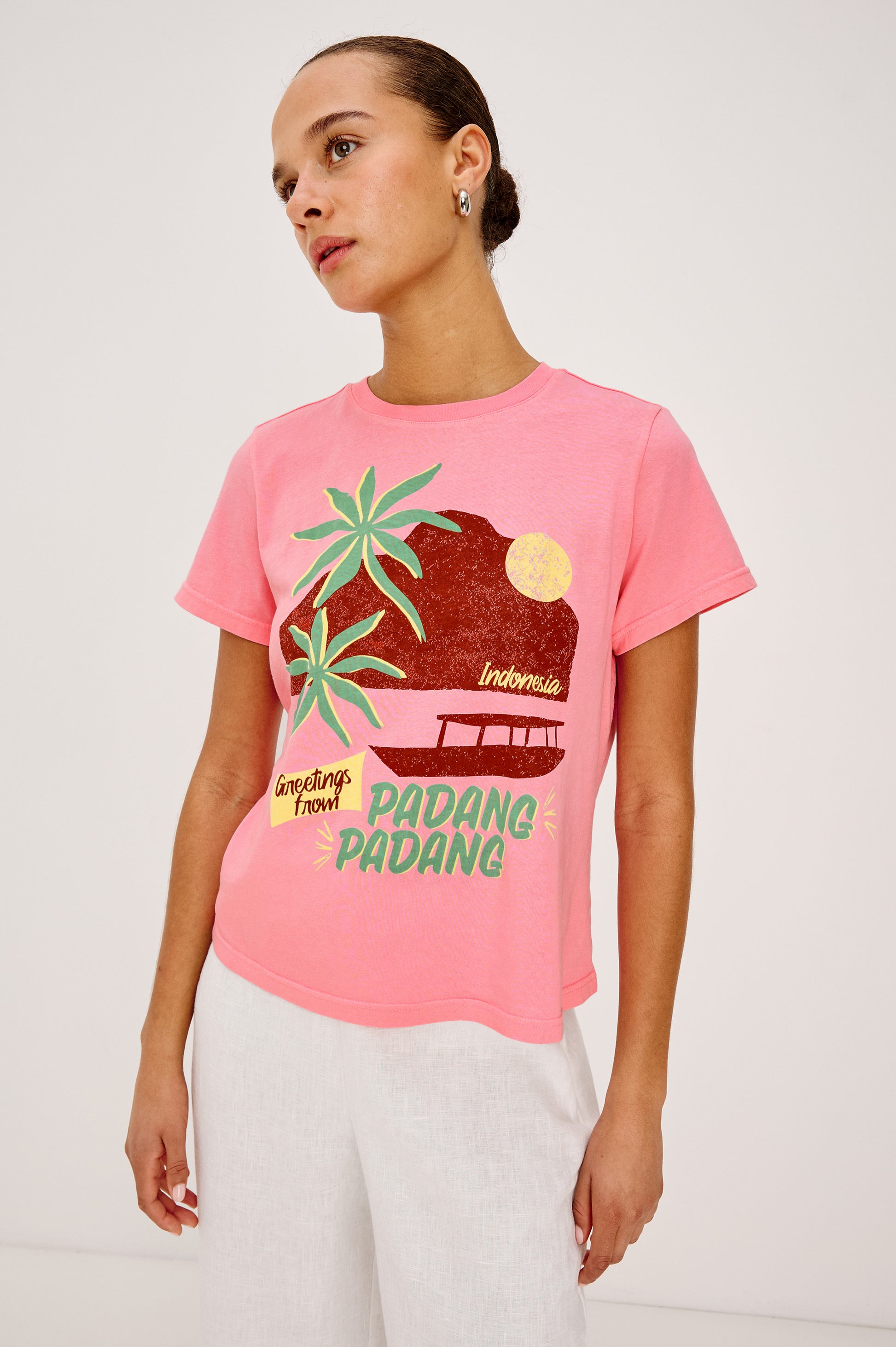 Rails Pink Padang Crew Neck Short Sleeve T-Shirt 813-397-8663