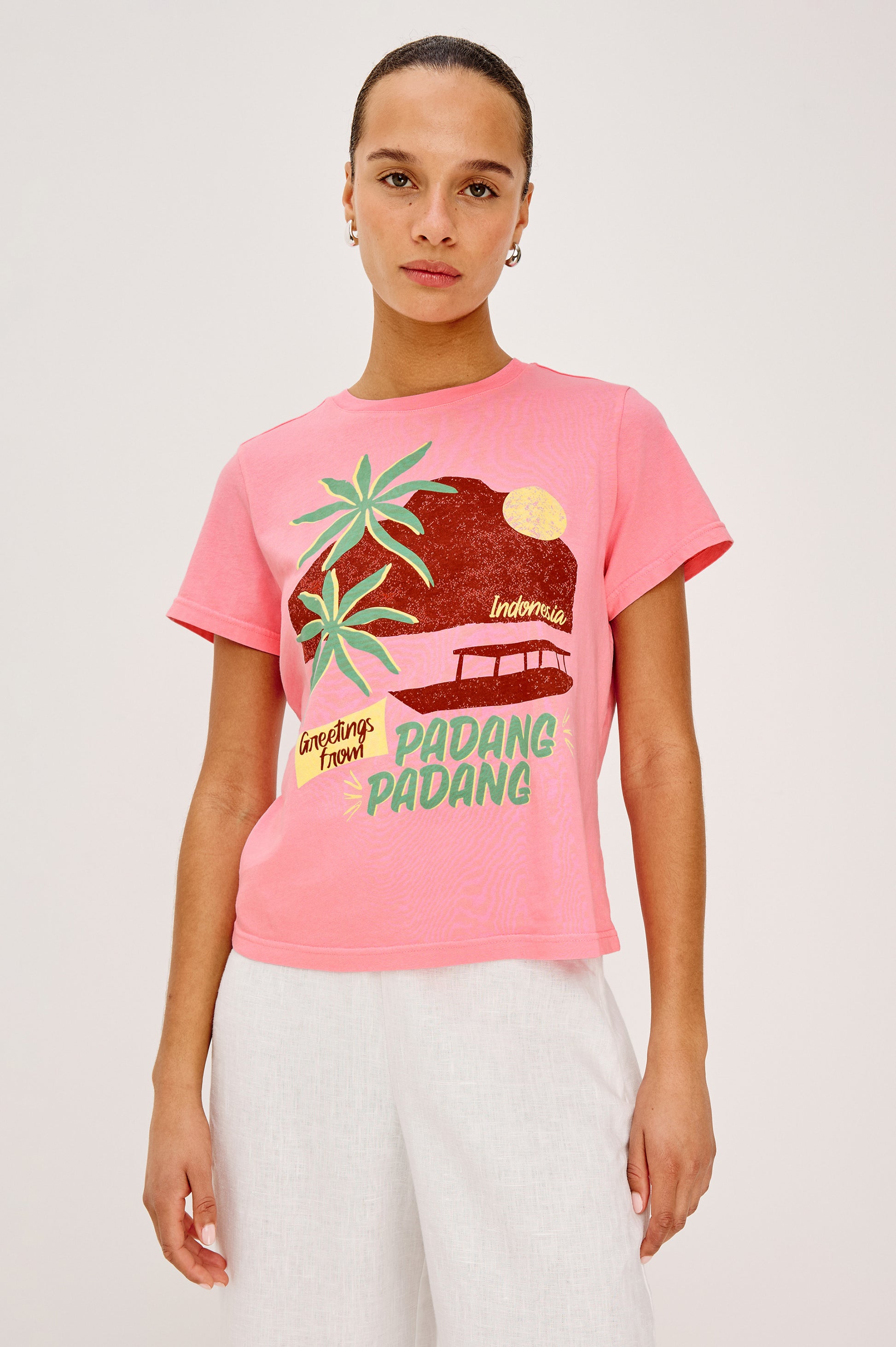 Rails Pink Padang Crew Neck Short Sleeve T-Shirt 813-397-8663