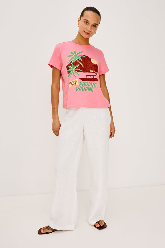 Rails Pink Padang Crew Neck Short Sleeve T-Shirt 813-397-8663