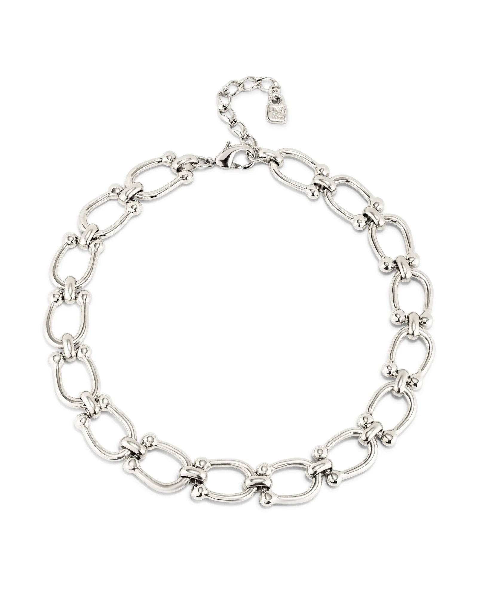 Uno de 50 Silver Short Link Chain Necklace COL1898 - Jane Young