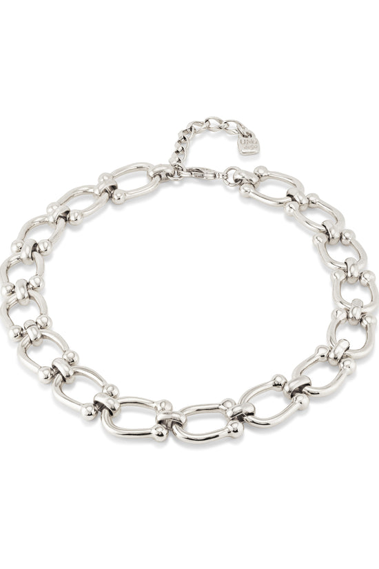 Uno de 50 Silver Short Link Chain Necklace COL1898