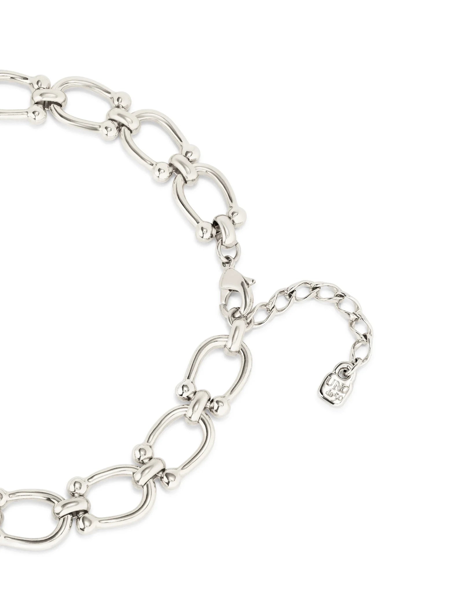 Uno de 50 Silver Short Link Chain Necklace COL1898