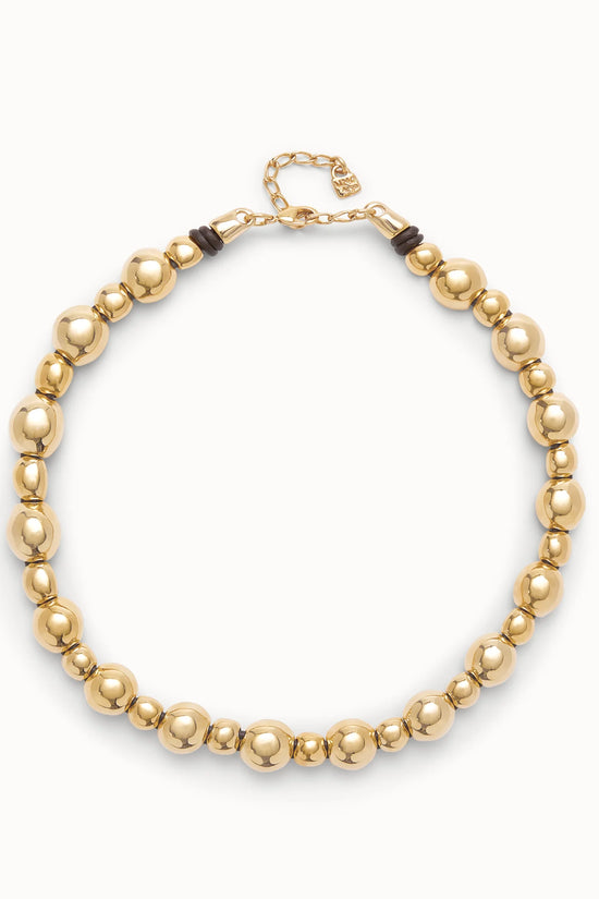 Uno de 50 Gold Beaded Short necklace COL1996