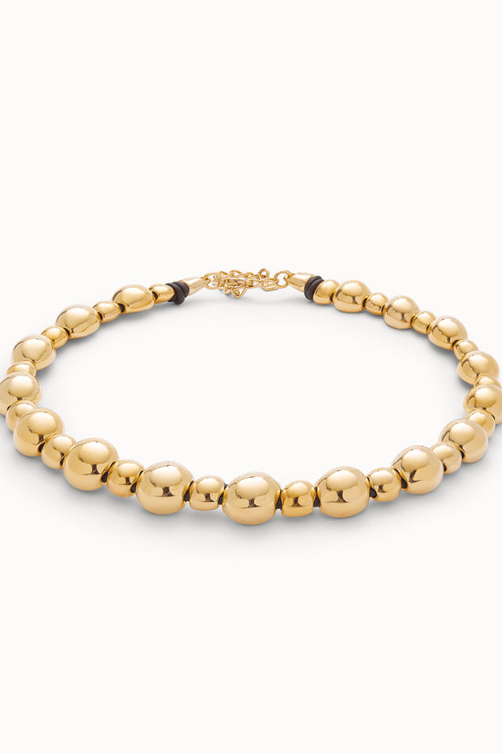 Uno de 50 Gold Beaded Short necklace COL1996