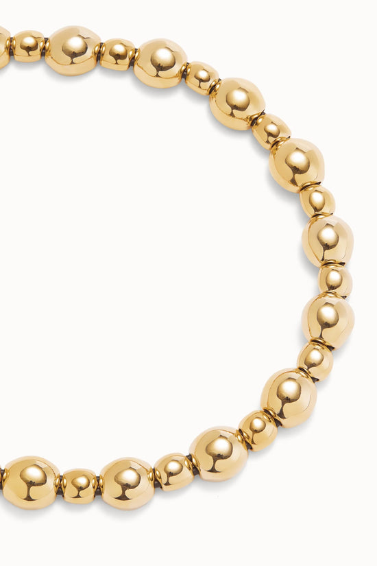 Uno de 50 Gold Beaded Short necklace COL1996