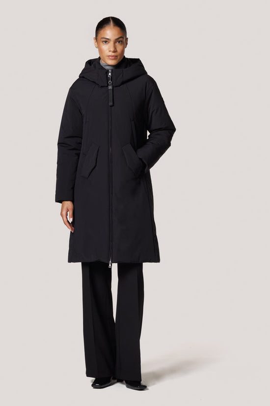Creenstone Black Waterproof Coat with Detachable Hood CSN0160263