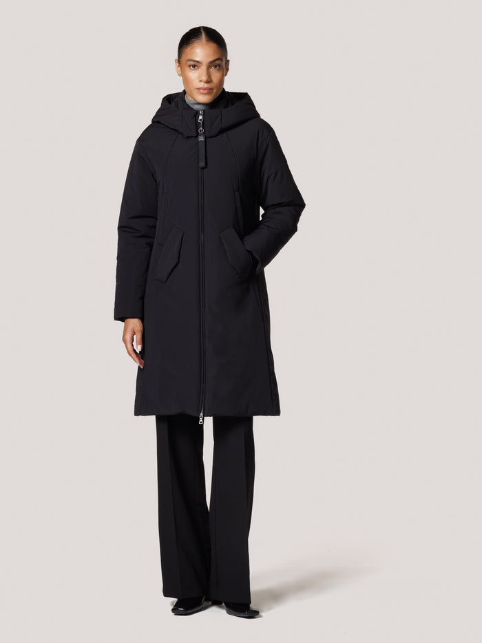 Creenstone Black Waterproof Coat with Detachable Hood CSN0160263