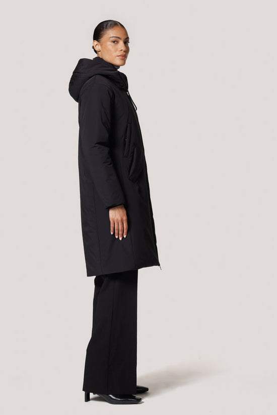 Creenstone Black Waterproof Coat with Detachable Hood CSN0160263
