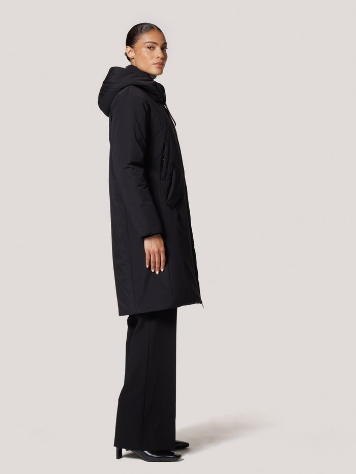 Creenstone Black Waterproof Coat with Detachable Hood CSN0160263