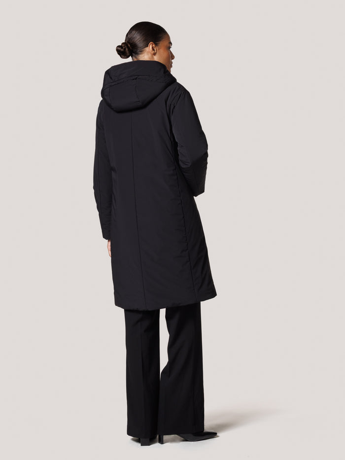 Creenstone Black Waterproof Coat with Detachable Hood 