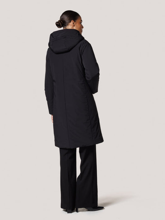 Creenstone Black Waterproof Coat with Detachable Hood 