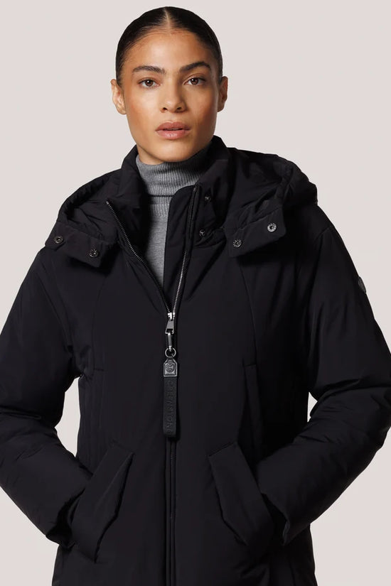 Creenstone Black Waterproof Coat with Detachable Hood 