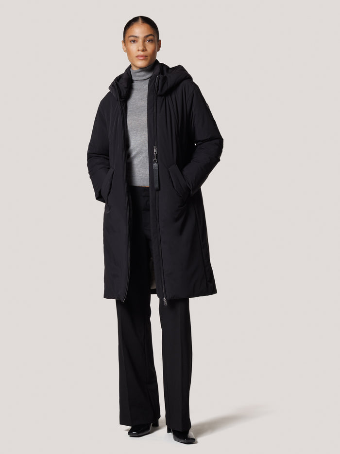 Creenstone Black Waterproof Coat with Detachable Hood 