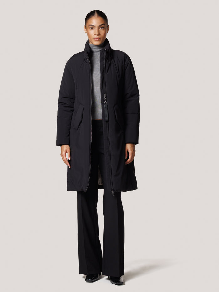 Creenstone Black Waterproof Coat with Detachable Hood 