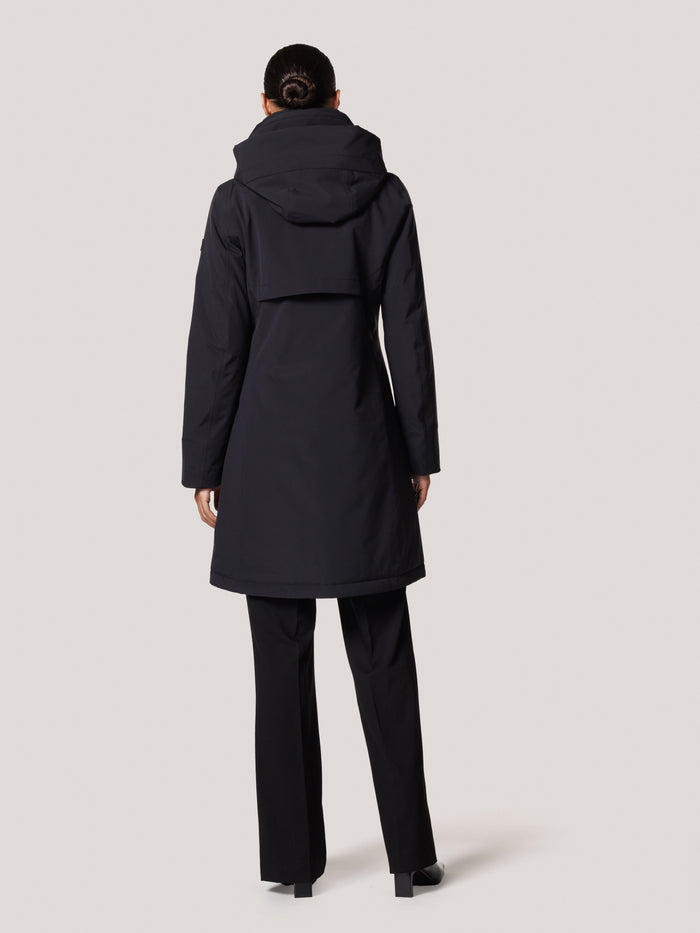 Creenstone Midnight Blue Rainwear Jacket with Detachable Hood